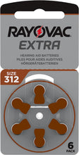 Load image into Gallery viewer, Rayovac Hearing Aid Replacement Batteries - A312 Size (60 Count)
